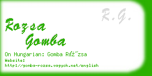 rozsa gomba business card